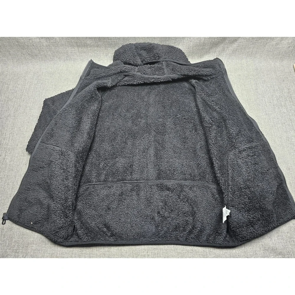 Polo Ralph Lauren Jacket Mens XL Black Performance Sherpa Fleece Hooded Full Zip